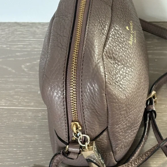 Kate Spade Taupe Leather Crossbody Bag - Picture 3 of 5